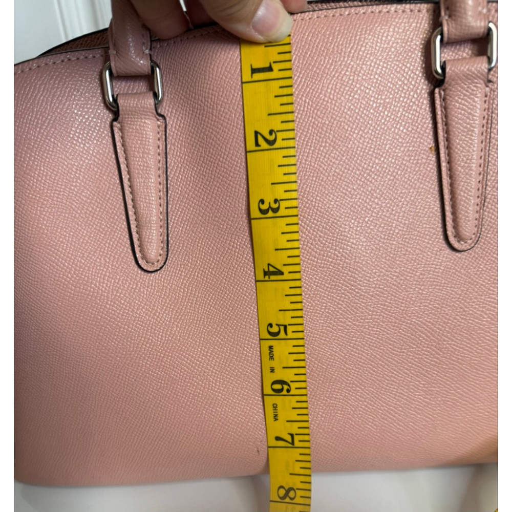 Women's Coach Pink Pebbled Leather Satchel Bag One Size - Picture 6 of 14